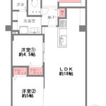 2LDK 69.3㎡(間取)