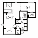 広々38.2㎡の1LDK(間取)