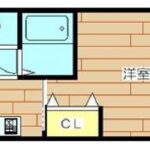 南向き洋室7帖の1K(間取)