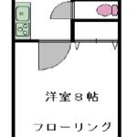 南向きの明るい1K(間取)