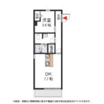 南向き1DK(間取)