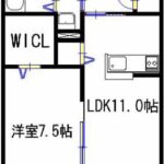 南向き広々1LDK♪(間取) 南向き広々1LDK♪(間取)