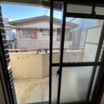 南向きのバルコニー